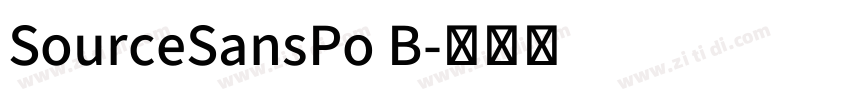 SourceSansPo B字体转换